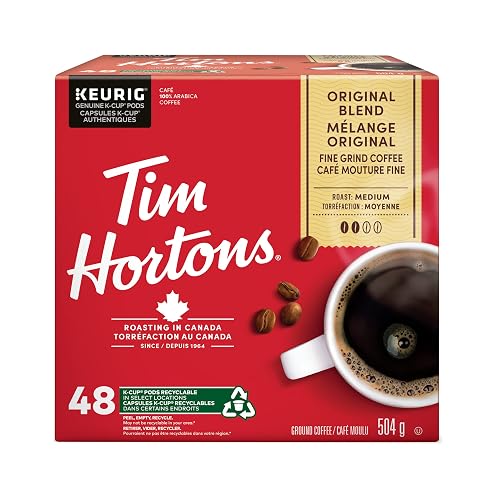 Tim Hortons Original Coffee blend, Single Serve Keurig K-Cup Pods, Medium Roast, 48 Count