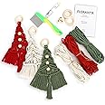 FLORAVITA Macrame Kit for Beginners with Step-by-Step Video Tutorials Christmas Tree Craft Starter Kit for Adults Kids DIY Wall Hanging Art Decor Festive Activity Unique Gift Xmas Gift