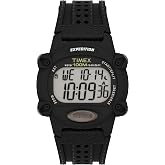 Timex Men's Expedition Digital CAT 39mm Watch &ndash; Black Case with Black Fabric &amp; Leather Strap