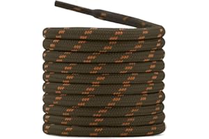 DELELE 2 Pair Thick Round Climbing Shoelaces Hiking Shoe Laces Boot Laces