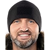 2SBR 2SABERS Fleece Winter Warm Watch Cap - Mens Outdoor Cold Weather Skull Beanie Hat Black