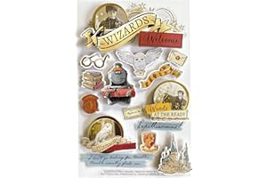 Paper House Productions Harry Potter Die-Cut 3D Scrapbook Sticker Sheet - Watercolor Icons