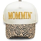  Mommin Trucker Hat for Women Embroidered Mom Baseball Cap Adjustable Canvas Vintage Hat for Casual Wear Gift for Moms