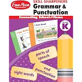 Evan-Moor Skill Sharpeners Grammar and Punctuation Workbook, Kindergarten, Nouns, Verbs, Sentence Structure, Subject, Predicate, Dolch Sight Word List, Language Handbook, Fun Activities, Homeschool