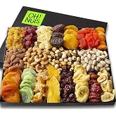 Oh! Nuts Dried Fruit and Nut Gift Basket - XL19 Variety Gourmet Assorted Fruits and Nuts Gift Baskets - Holiday Gift Box - Food Snack Box for Birthday, Corporate - Gift for Men, Women