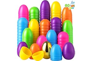 JOYIN 60 Pieces 2.3" Easter Eggs Include 1 Golden Egg for Filling Specific Treats, Easter Theme Party Favor, Easter Eggs Hunt