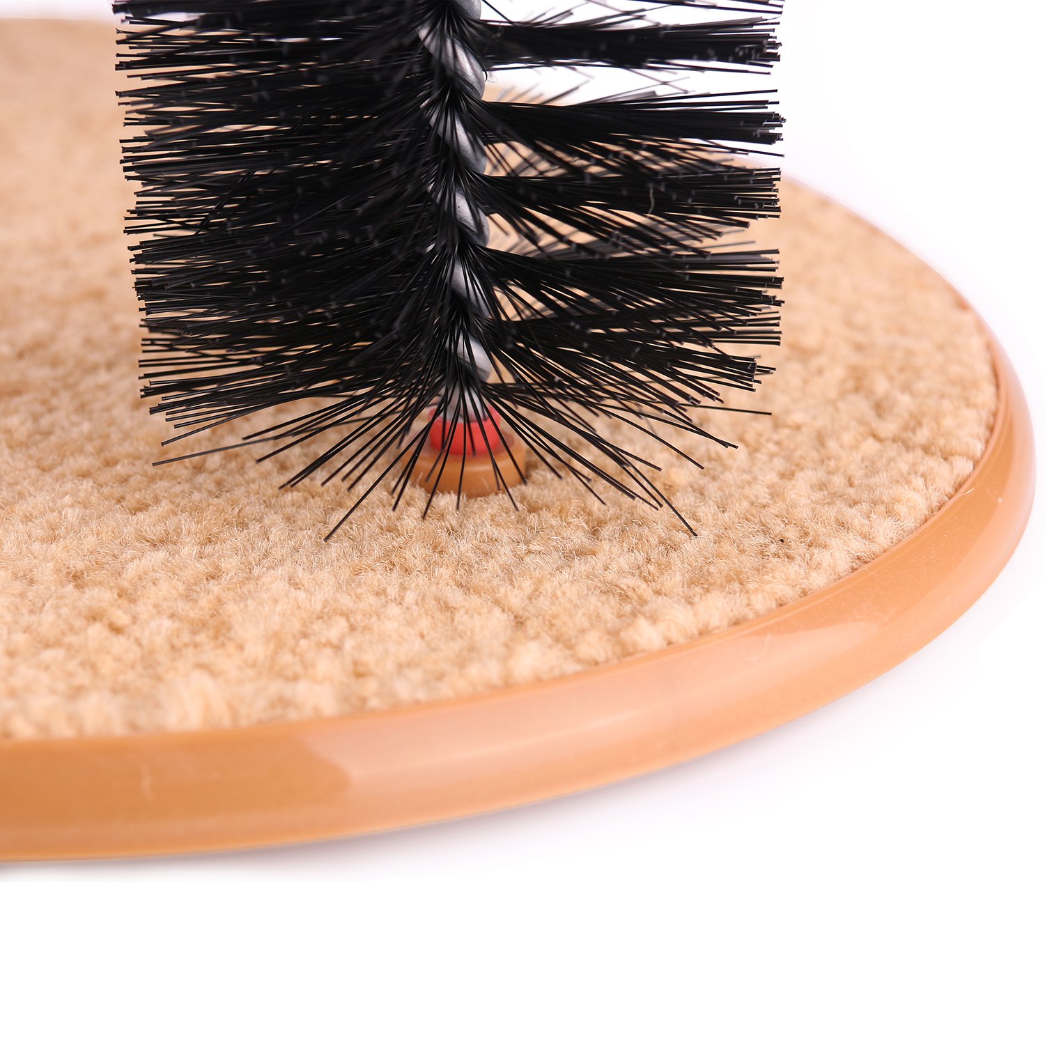 AikoPets Cat Arch Self Groomer Massager Groom Toy Dog Brushes Pet Cat Scratcher Toys Fur Grooming Cat Toy Brush Controls Shedding with Scratch Pad and Catnip Interactive Kitten Toys: Beauty