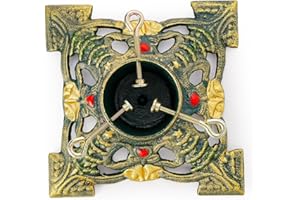 Sungmor Vintage Cast Iron Christmas Tree Stand - Heavy Duty Square Base, Fits Trees Up to 6 ft, Max 3″ Trunk - Holiday Tree Holder for Artificial or Real Trees, Easy Assembly & Secure Stability