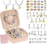 Hysagtek Jewellery Making Kit 66 Pcs Rainbow Beads Bracelet Kit for Girls view 1