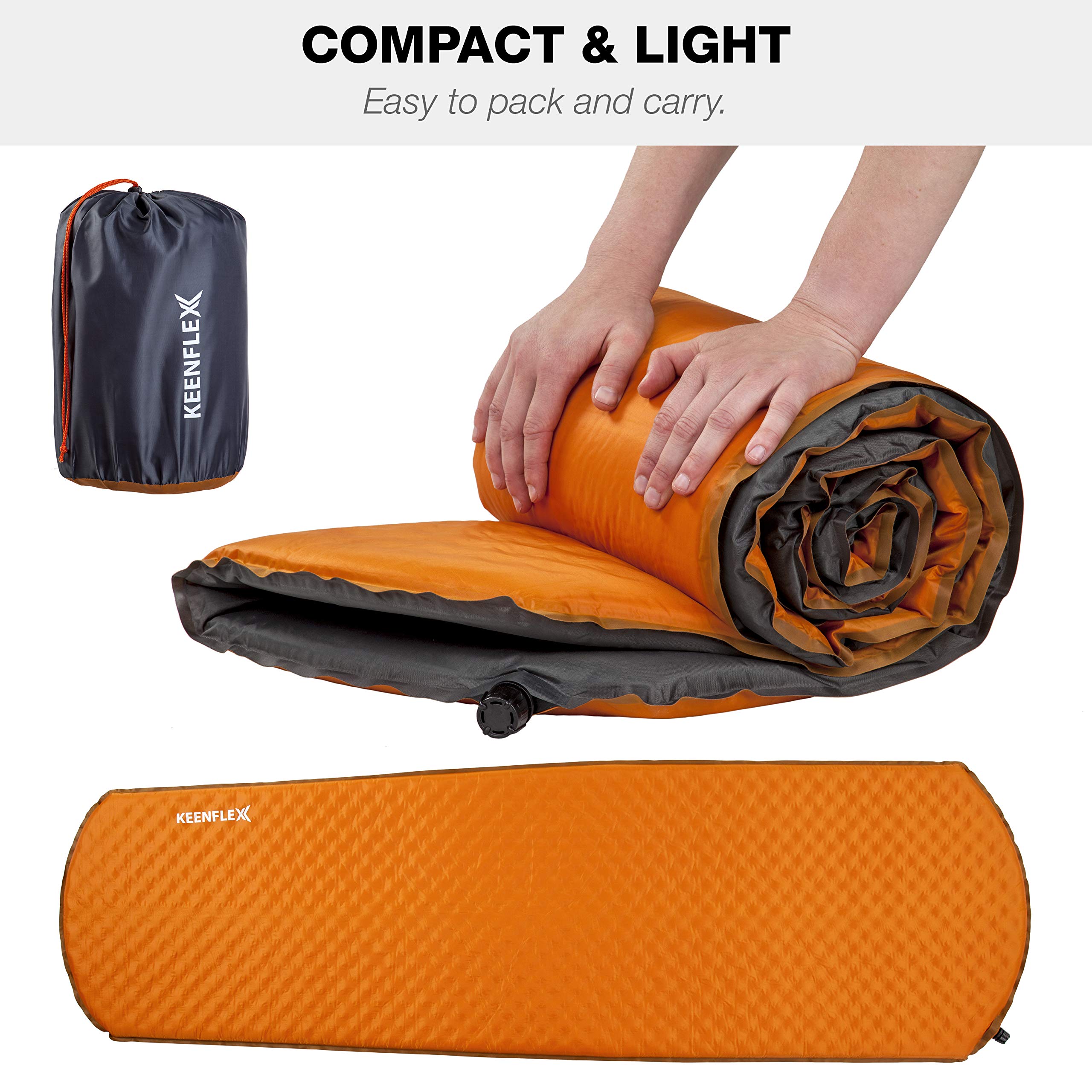 KeenFlex Camping Sleeping Mat Self Inflating 4cm Thick Light Water