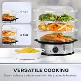 Daewoo 3 Tier Food Steamer 1200W with Timer Rice Bowl 3 Baskets view 3