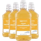 Amazon Basics Antiseptic Mouthwash, Original Flavor, Fights Gingivitis, 1.5 Liter, 50.7 ounce (Pack of 4) (Previously Solimo)