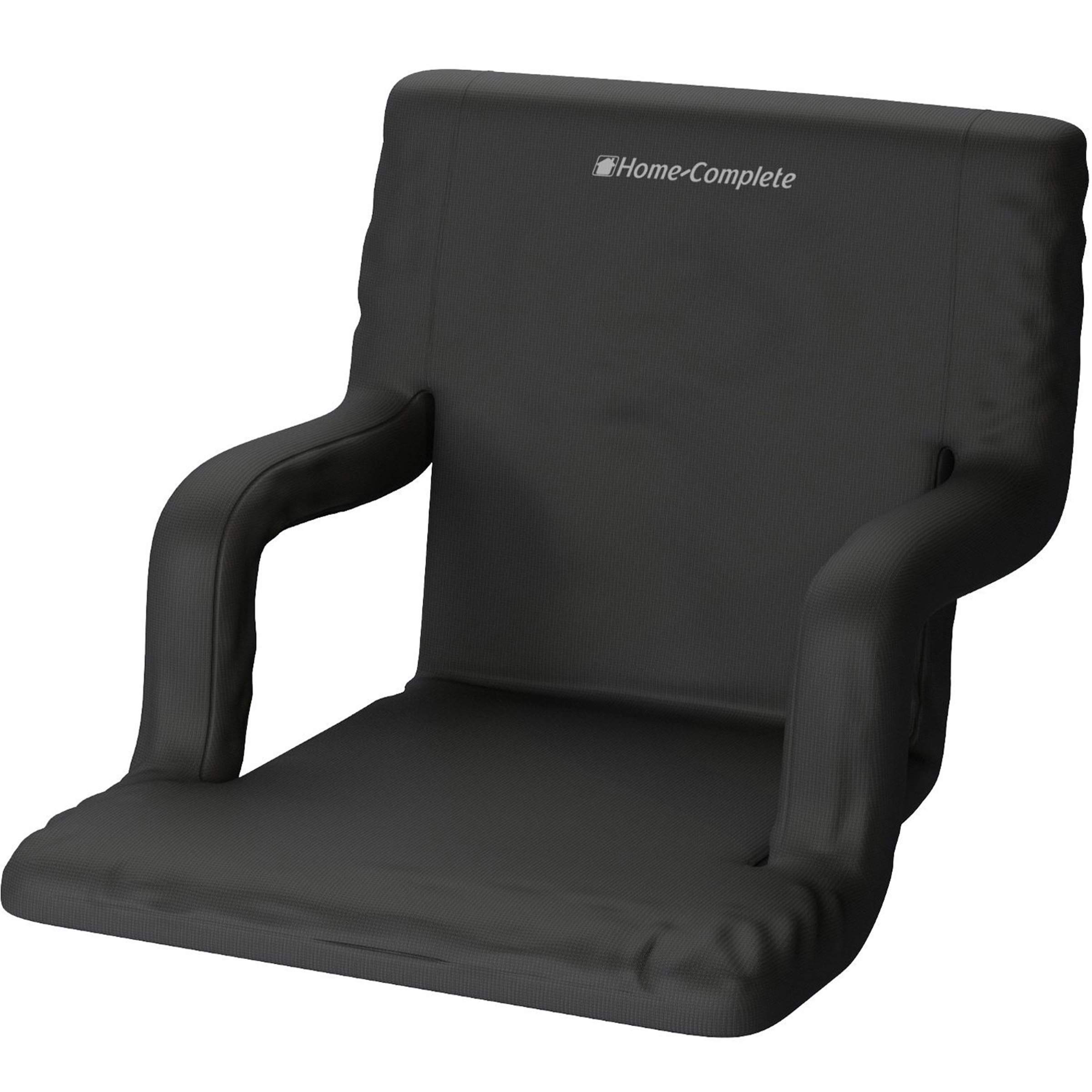 Home-Complete Stadium Seat Chair- Bleacher Cushion with Padded Back Support, Armrests, 6 Reclining Positions and Portable Carry Straps