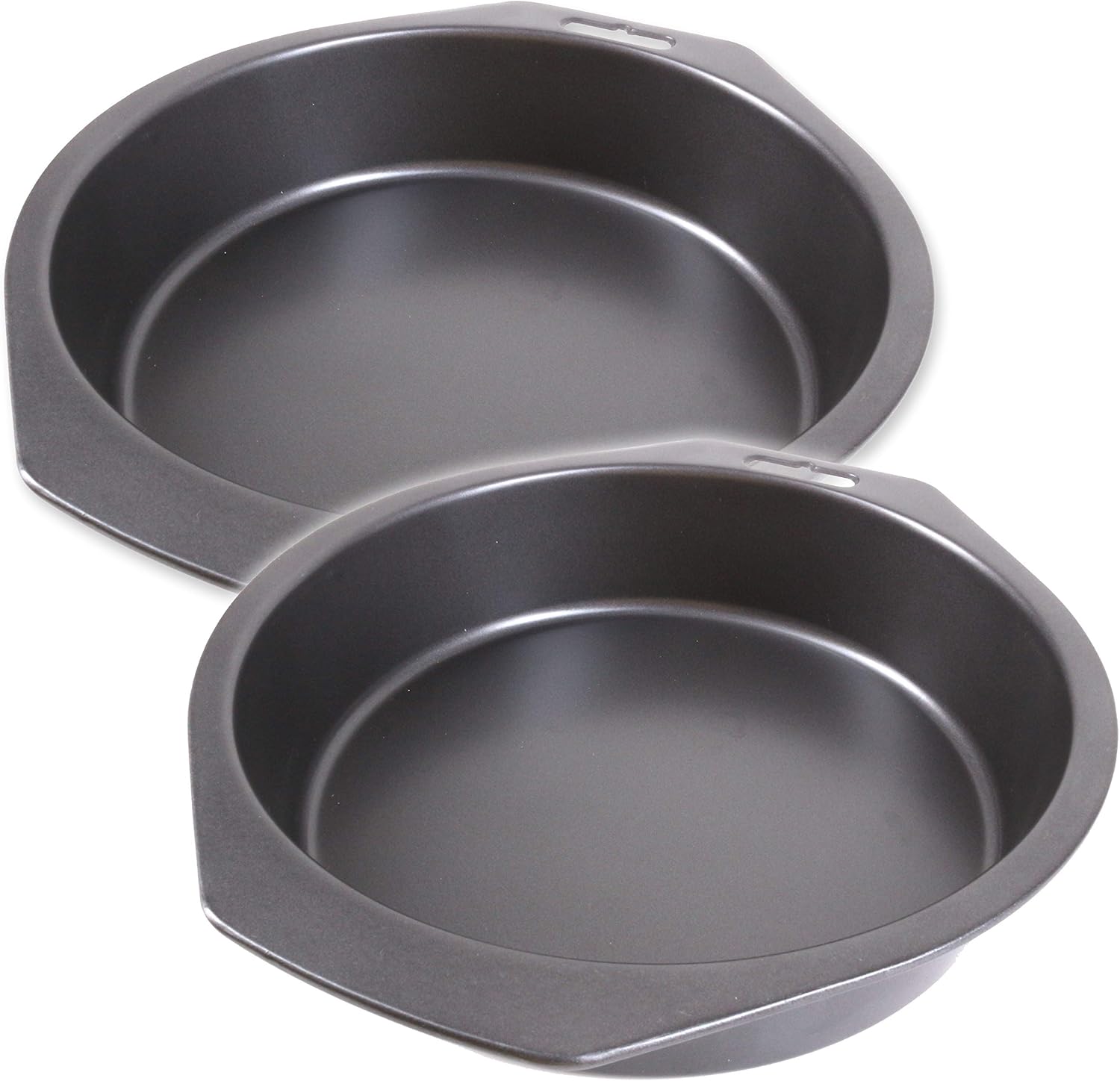 2X Round NonStick Cake Tins 20cm Coated Carbon Steel Pans for Baking Amazon.co.uk Kitchen
