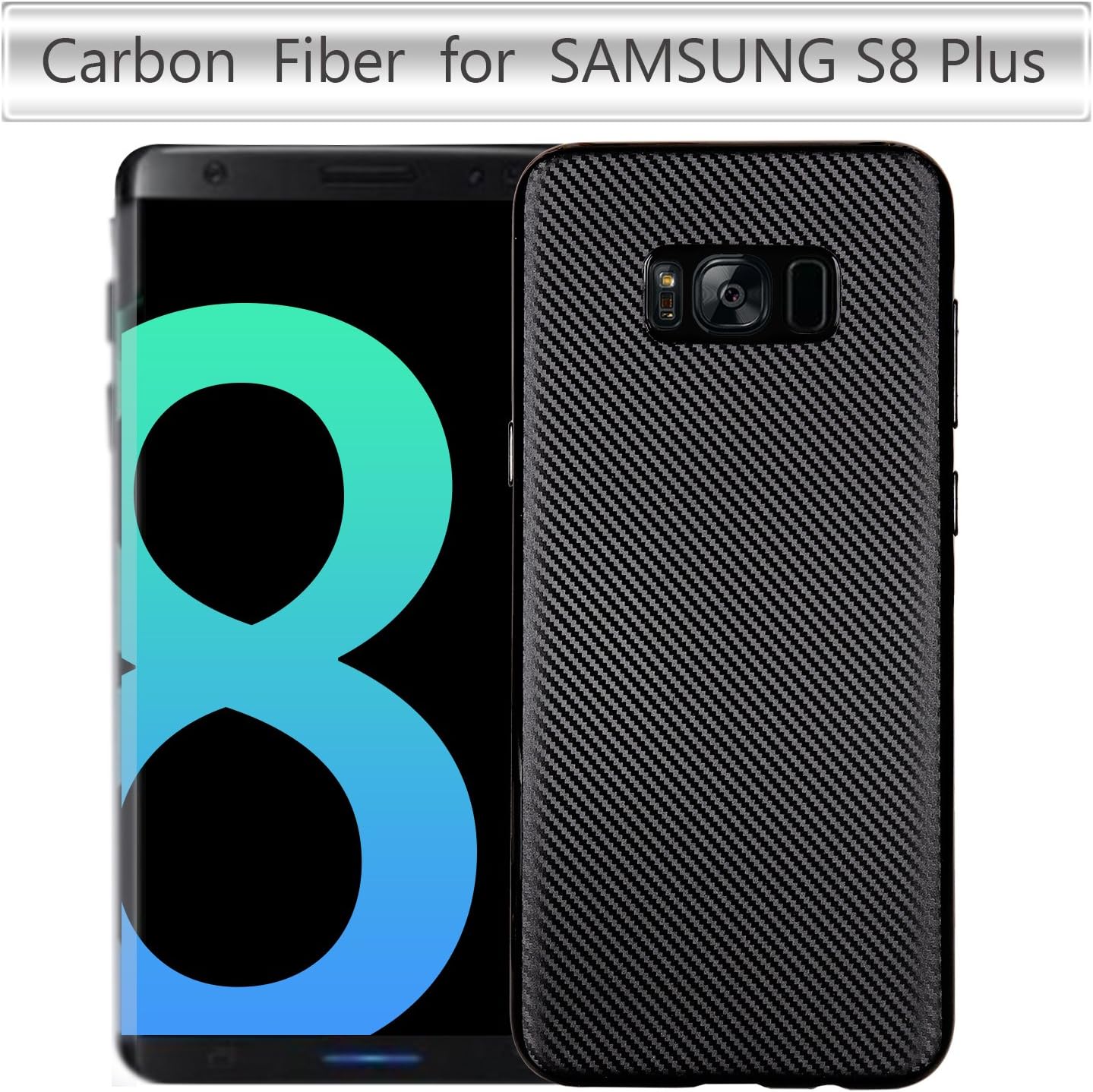 Samsung Galaxy S8 Plus case, Celkase™, Thin Light Unique [ Carbon Fiber Texture ] with Durable Soft TPU Shock-Absorbing Bumper Scratch-Resistant Non-Slip Back Cover Case for Galaxy S8 Plus case ( Black )...