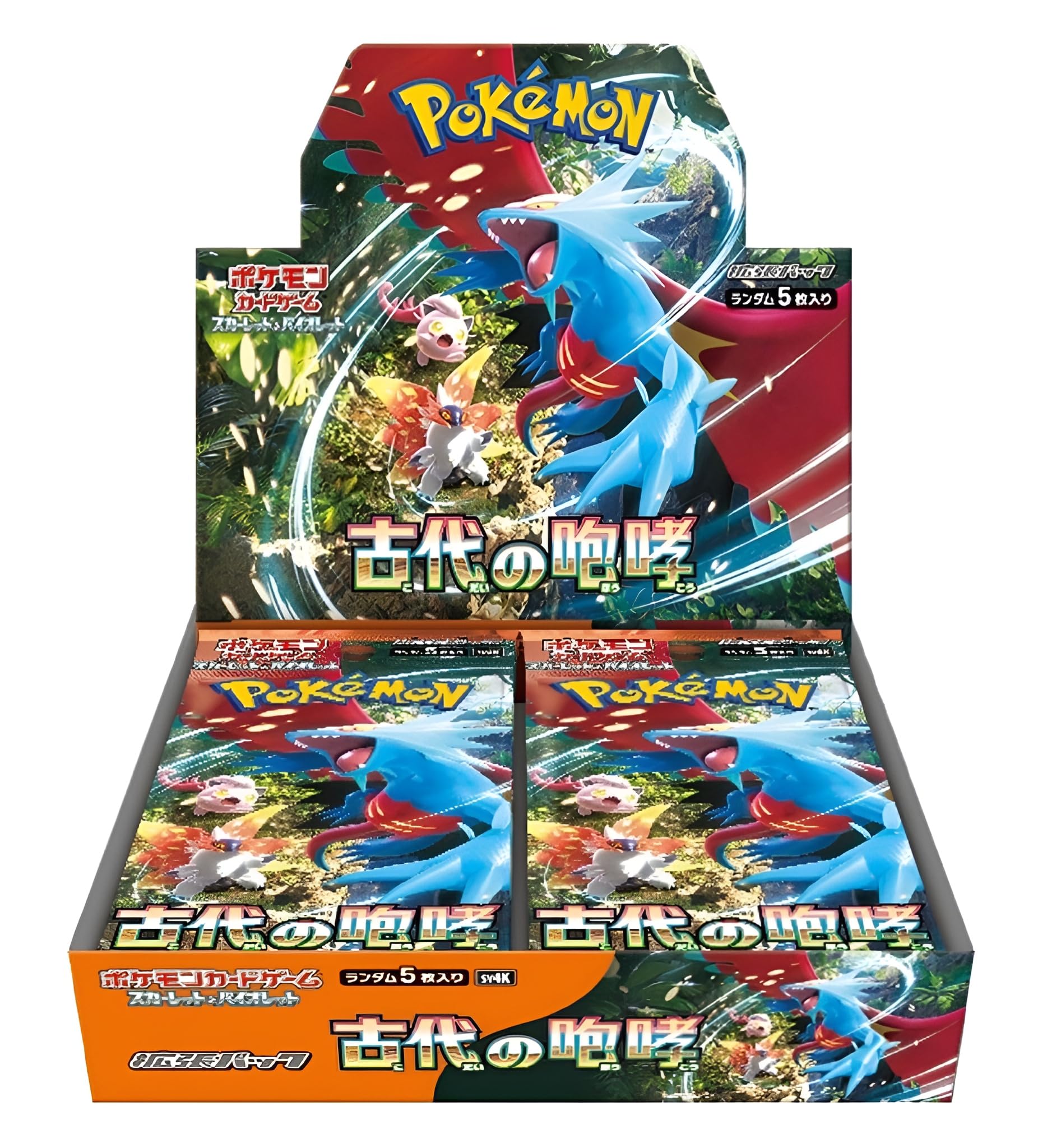 Pokemon TCG Ancient Roar Booster Box | 30x Japanese Pokemon Paradox Rift Booster Packs | Japanese Pokémon Cards | Scarlet & Violet Series | Titan Authenticated