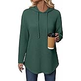 Oakgarden Oversized Hoodies for Women Waffle Knit Casual Long Sleeve Drawstring Pullover Sweatshirt Loose Fit Hooded Tops
