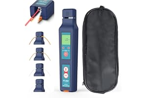 KOMSHINE Optical Fiber Traffic Live Identifier All-in-one Chuck Respond 800nm-1700nm Built in VFL Visual Fault Locator, Cable Traffic Detector -40dBm to 10 dBm with LED Light Suit for 0.25/0.9/2.0/3.0 Fiber