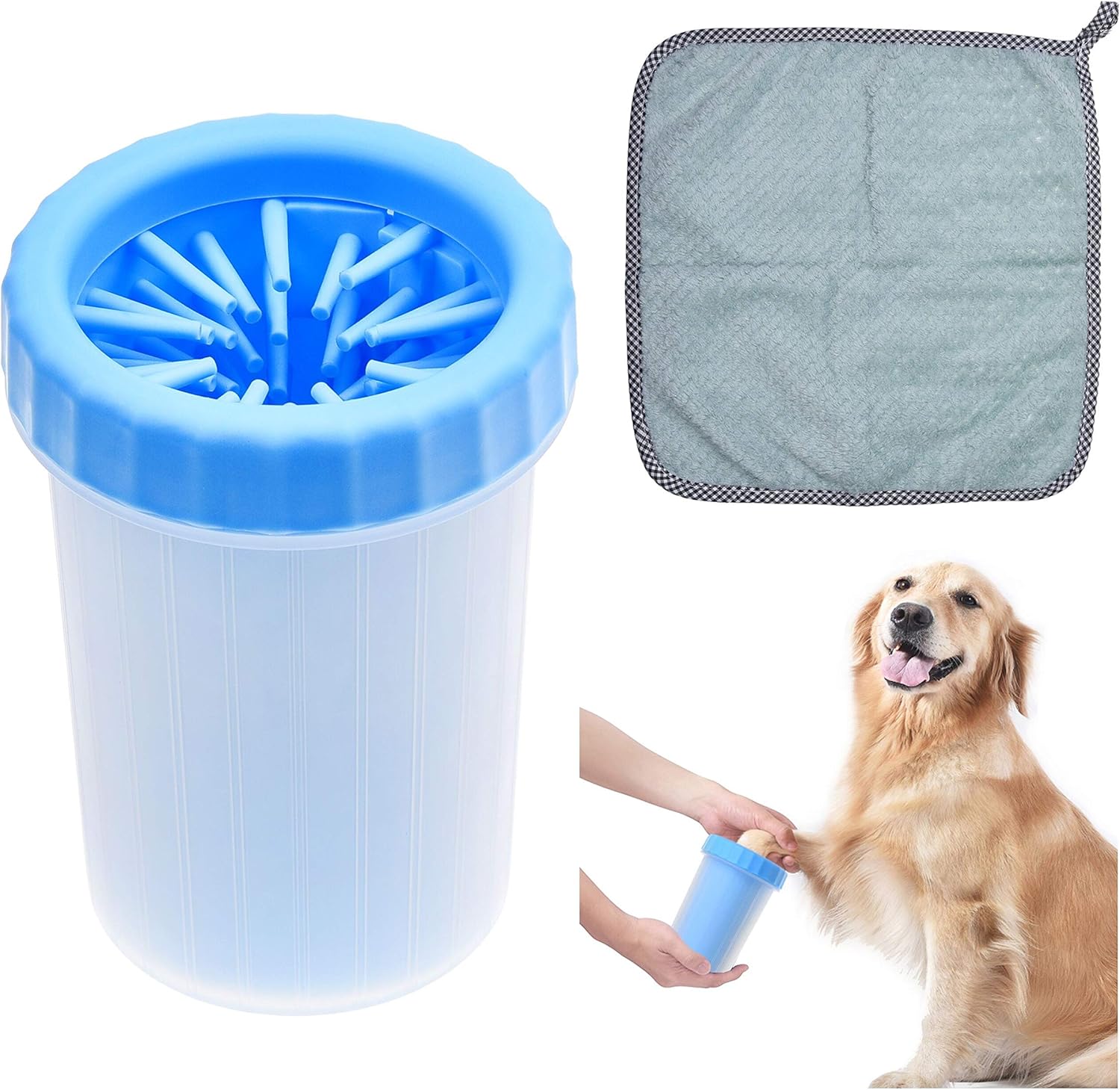 Kare & Kind Dog Paw Cleaner, Portable Washer Pet Cleaning Brush for Bathing and Grooming, Removes, Dirt, Mud, Debris
