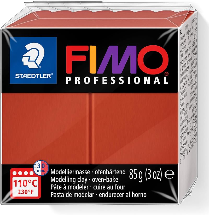Staedtler 8004-74 FIMO Professional Oven-Hardening Polymer Clay Terracotta 85g