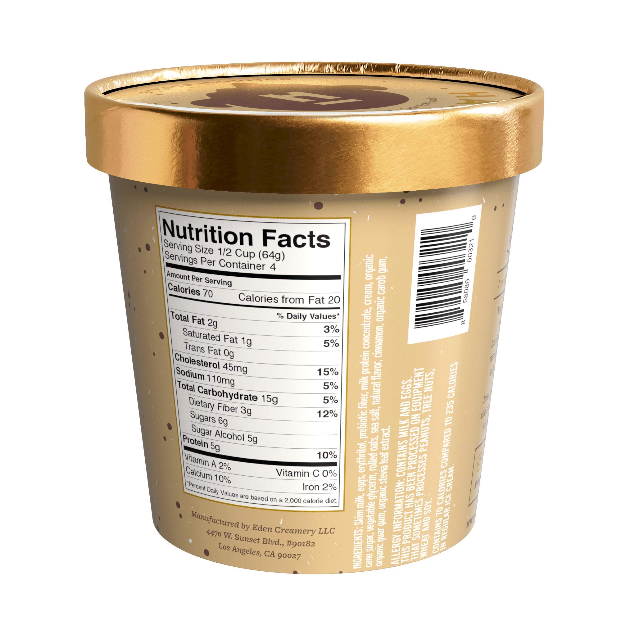 Halo Top, Oatmeal Cookie Ice Cream, Pint (4 Count) Buy Online in