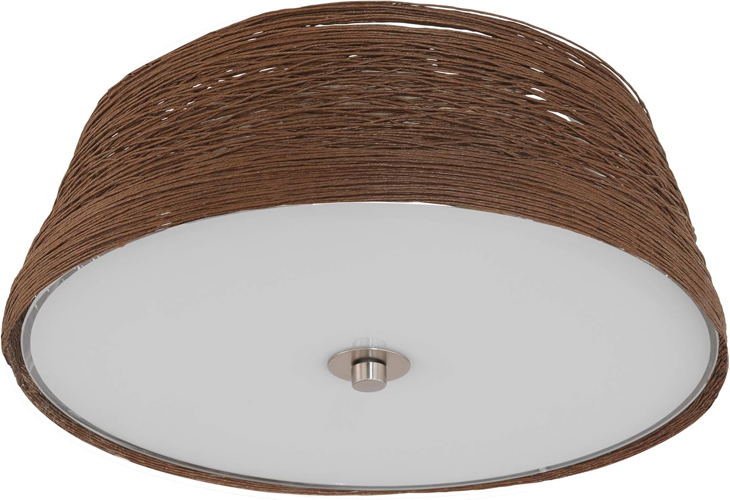 Eglo Donado Ceiling Light Steel 60 W, White, Matte Nickel, Weiss, Nickel-matt