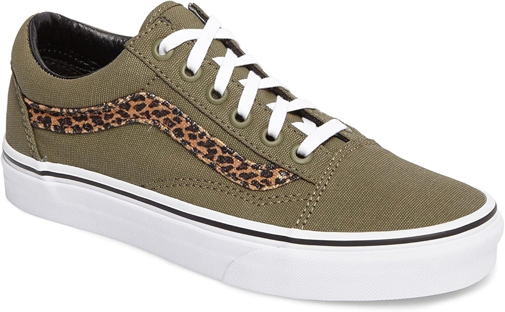 army green vans slip ons