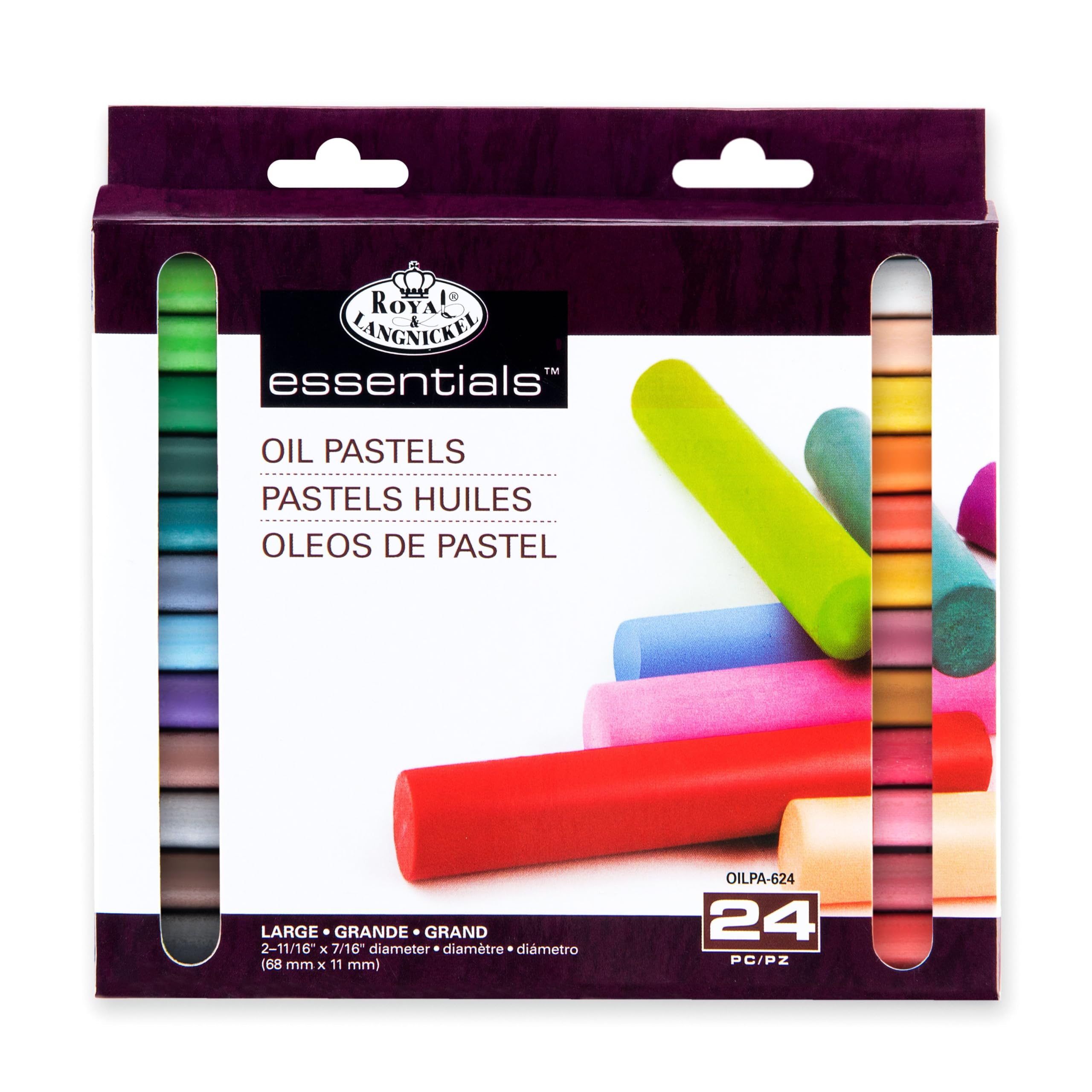 Royal & Langnickel Large Oil Pastels - Assorted Colours (Pack of 24)