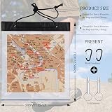 SANNIX Waterproof Map Case 31x28cm with Neck Strap Carabiner Whistle view 2