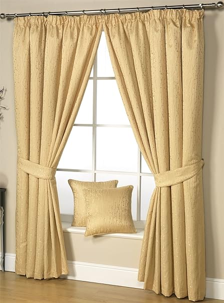 Bramble Lined Curtains 66 X 72 Embroidered Raised Vines Bright