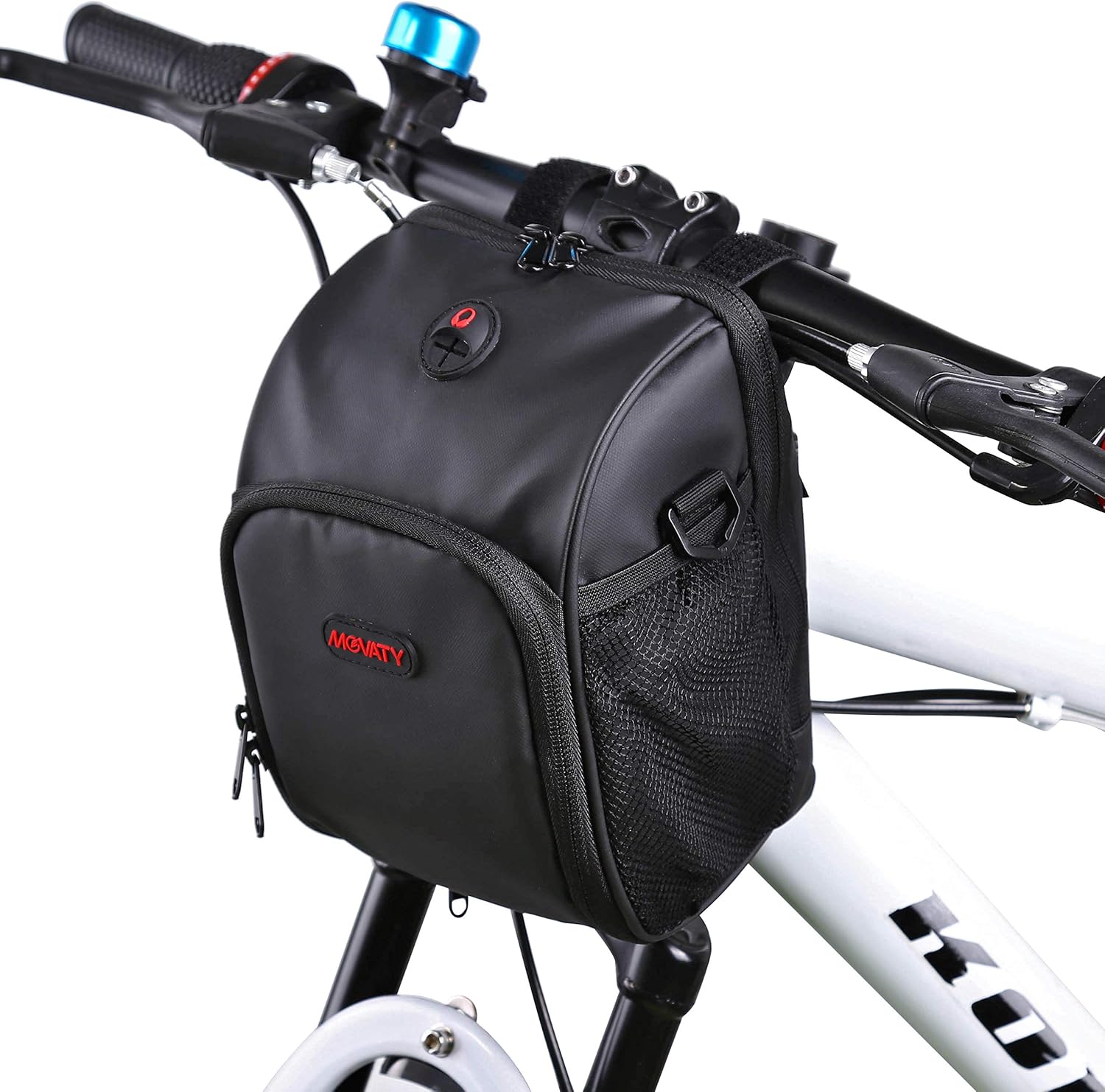 rhinowalk fahrrad lenkertasche 5l wasserdichte fahrrad fronttasche fur jedes fahrrad mit abnehmbaren schultergurt und regen abdeckung fur radfahren schwarz amazon de bekleidung