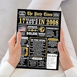 MOROLURU Jumbo 17th Birthday Card, Happy 17th