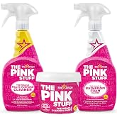 Stardrops The Pink Stuff Miracle Essential Cleaning Kit | 3 Pack Cleaning Bundle Miracle Cleaning Paste, Multi-Purpose Spray, And Bathroom Spray