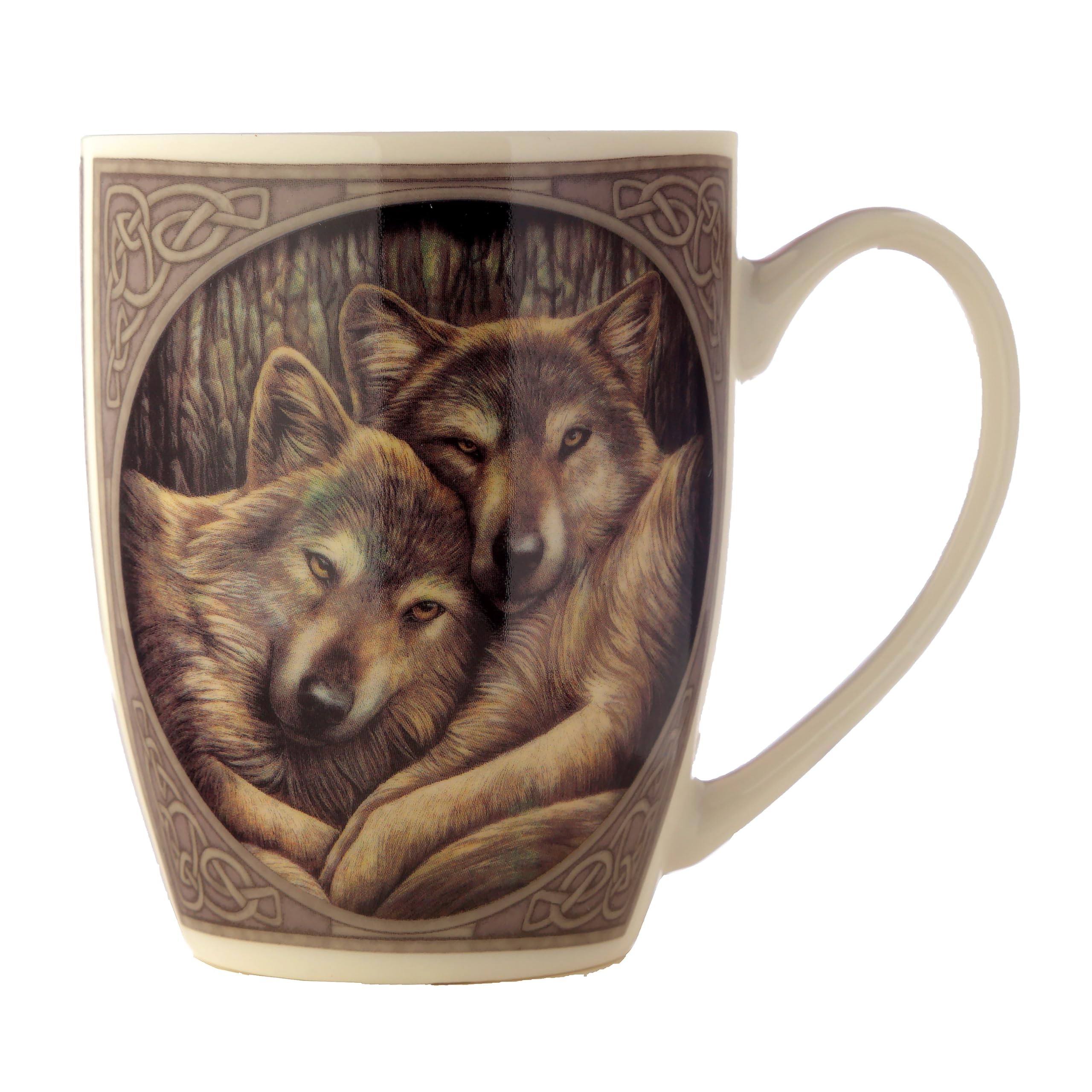 Puckator Lisa Parker Loyal Companions Wolf Porcelain Mug - Funny Home Accessories - Cute Gifts for Girlfriend - Large Mugs for Men Women Hot Drinks - Cute Cups Presents - Secret Santa Gift - Cup Set