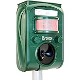 Broox 2026 Upgraded Solar Animal Repellent, Cat Repellent Outdoor, Squirrel Repellent, Deer Repellent, Ultrasonic pest Repeller, Waterproof IP 65, Motion Detection, Dog, Raccoon, Skunk, Rabbit, Rodent