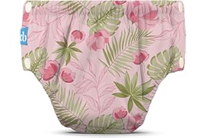 Charlie Banana Reusable Potty Training Underwear with Snaps, Designed to minimize Accidents, Pink Forest, Size S (12-20 lbs)