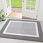 Kitinjoy Indoor Door Mat, Non-Slip Absorbent Mud Trapper Front Door Mats,Washable Durable Door Mats Indoor, Low-Profile Entry