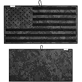 Pin Hunters American Flag Microfiber Golf Towel | Black Camo | Premium Waffle Towel with Clip | Large 31"×15.5" Towel for Golf Bags | Accessories for Men | Fun Gift for Husband | USA Pride