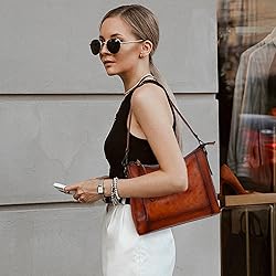 Iswee Genuine Leather Purses for Women Vintage