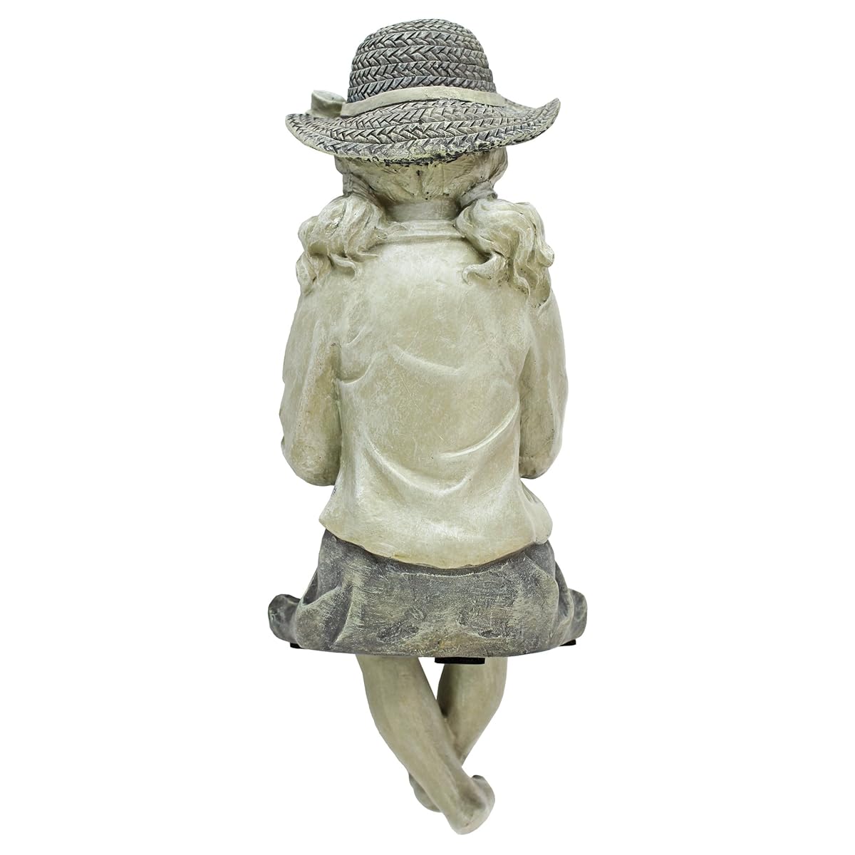 Design Toscano EU9305 Big Catch Fisherwoman Girl Fishing Garden Statue, Two Tone Stone