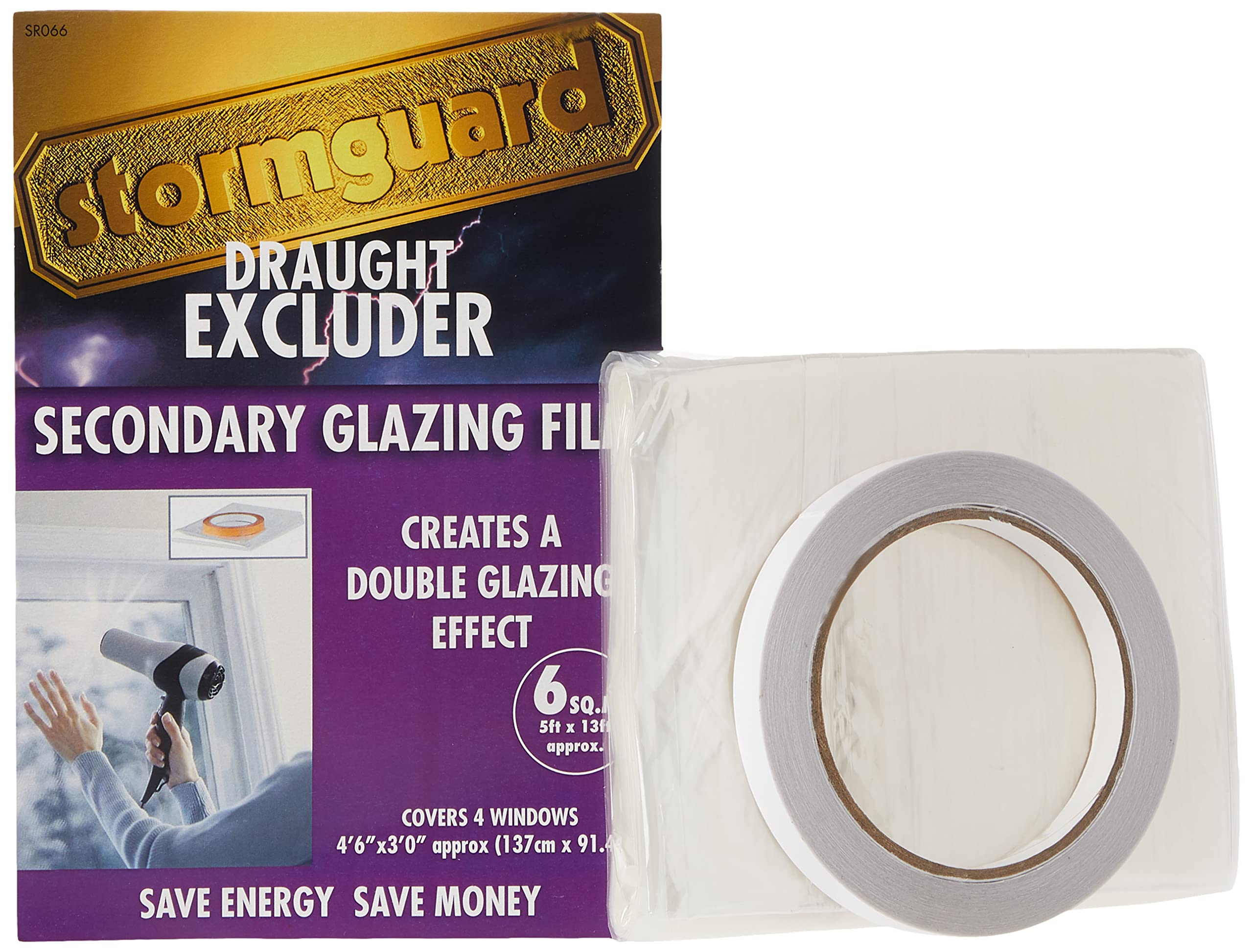 Stormguard 11SR0666SQM 6Sq m Secondary Glazing Window Insulation Film