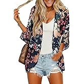 BB&KK Women's Floral Kimono Summer Short Cover Ups Tops