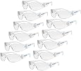 JORESTECH Eyewear Protective Safety Glasses, Polycarbonate Impact Resistant Lens Pack of 12 (Clear)