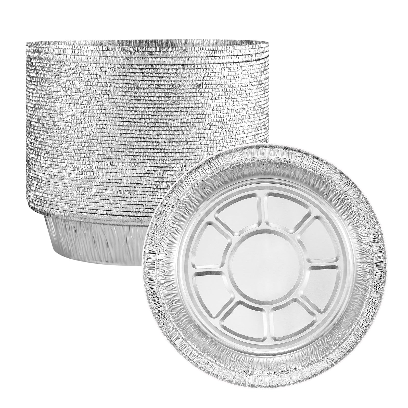 Photo 1 of MESTAEK 7" Aluminum Foil Pans without Lids 50 Pack of 22.3 oz,Heavy Duty Disposable Containers for Roasting,Storing,Baking,Cooking,Recyclable
