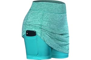 BLEVONH Womens Summer Tennis Skirts with Shorts Underneath, Pickleball, Athletic, Workout and Golf Skorts with Pockets
