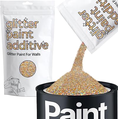 Hemway Gold Silver Holographic Glitter Paint Additive 100g for Sparkle