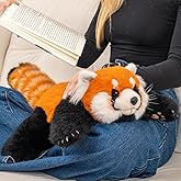 Chongker Cute Red Panda Plush Toy, Weighted Stuffed Animals, Red Panda Plush Animals Collection, Handmade Like Real, Large Size Stuffed Animals