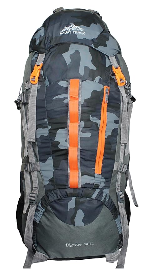 Mount Track Discover 9107 Rucksack, Hiking Backpack 75 Ltrs Camouflage with Rain Cover