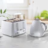 Daewoo 4 Slice Toaster Argyle Collection White Defrost Reheat Browning view 4