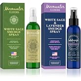 Smudge Spray Gift Set - White Sage Smudge Spray + Sage &amp; Lavender Smudging. Spiritual Cleansing &amp; Aura Protection. Lavender Smudging Duo.
